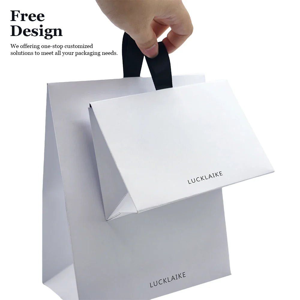 Custom Self Seal Flat Bottom Stand-up Pouch Packaging Paper Cardboard Shipping Mail Envelope Mailer Bag for Clothes with Handle