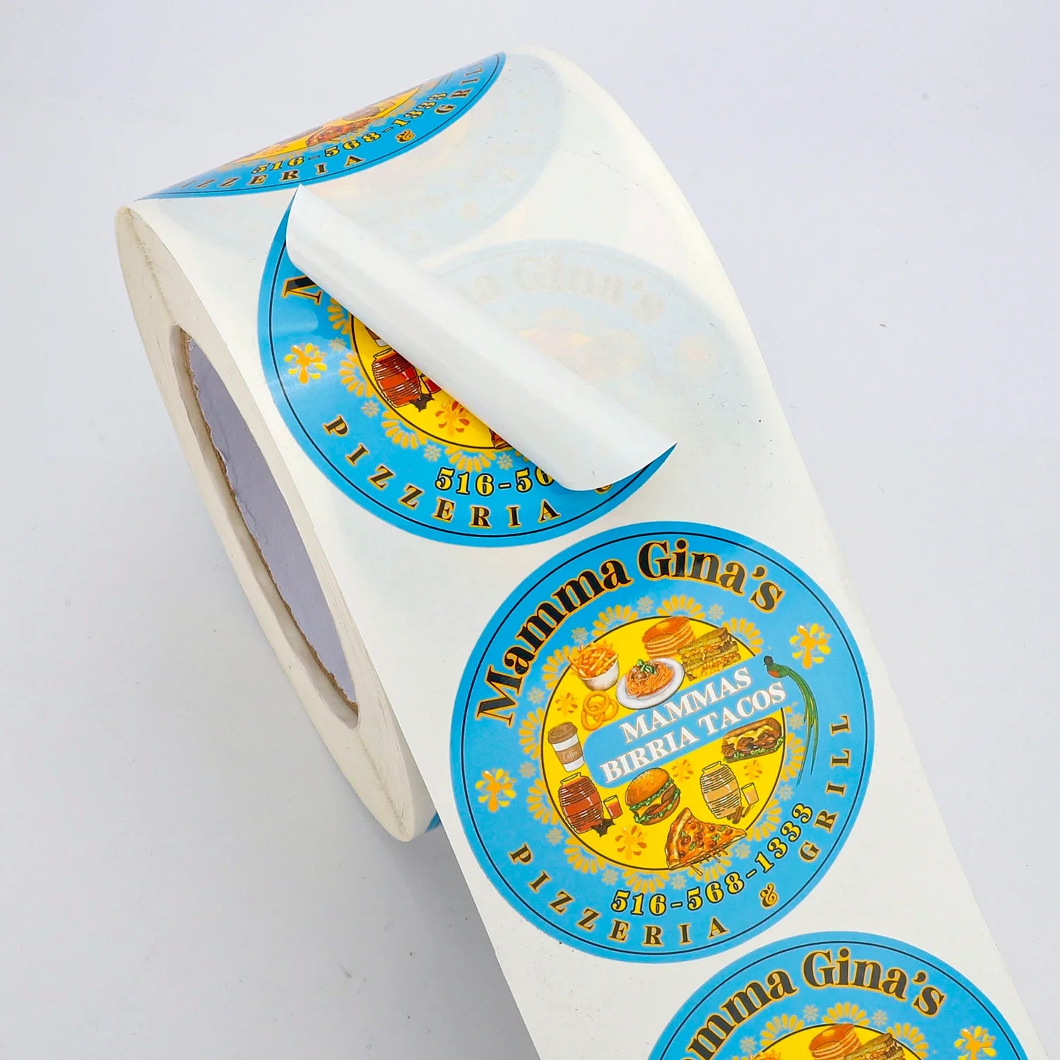 Custom Printing Etiquette Personnalisé Stickers Roll Waterproof Vinyl Adhesive Gold Foil Round Logo Stickers for Packaging Label