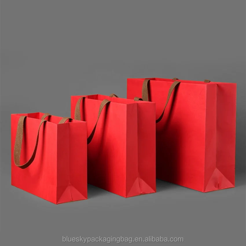 Custom Kraft Paper Bag With Handles Shopping Bags Retail Bag Wholesale Bulk Customized Logo Printing for Boutique Gift Packaging