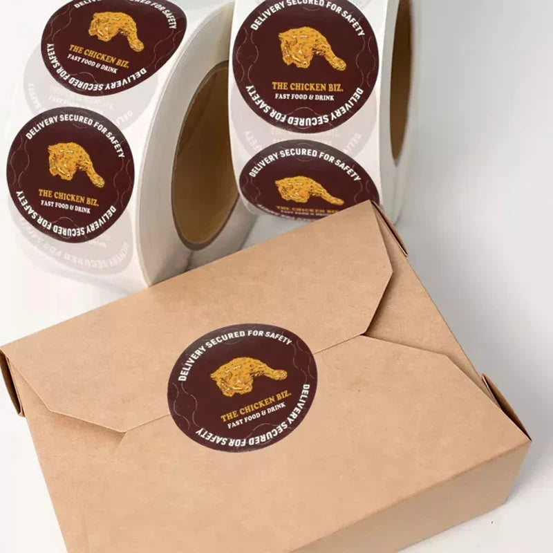 Personalised Customized Roll Waterproof Gold Foil Round Label Printing Custom Business Product Logo Stickers for Packaging Label