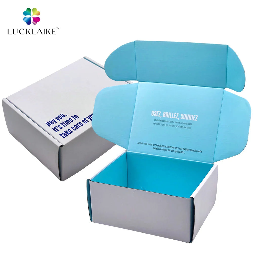 Custom Printed E-Commerce Packaging Box Corrugated Cardboard Papierkarton Mailer Black Post Cajas Shipping Box