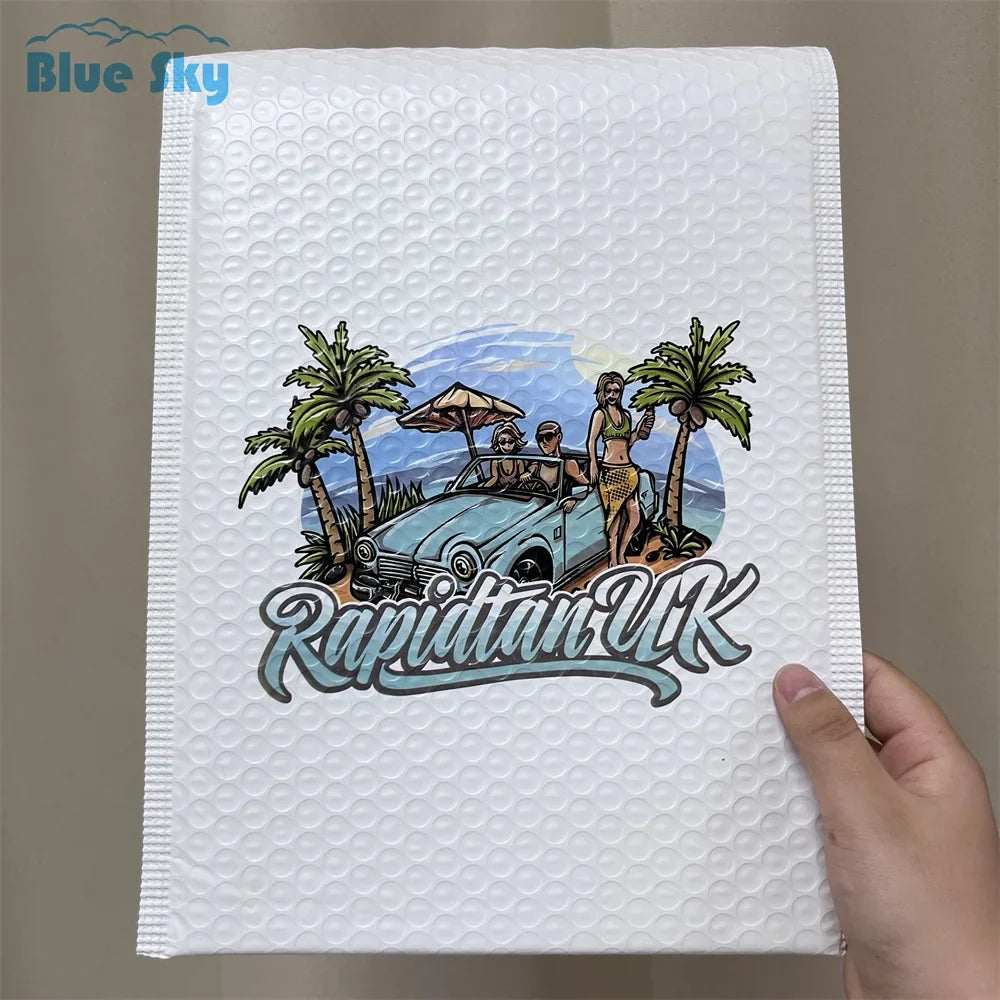 Custom logo Matte Colored Bubble Bags Shock Proof Waterproof Express Self Adhesive Shipping Bags Foam Cushioning Packaging Bags