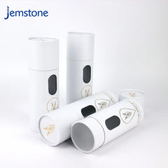 Eco-Friendly Custom Clothes Scarf Paper Tube Design Luxury Kraft Cardboard Box Cylinder Packaging with Window