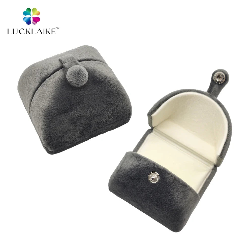 Custom Made logo Luxury Black Gift Cardboard Magnet Cotton Filled Package Paper Ring Velvet Jewelry Box Packaging with logo