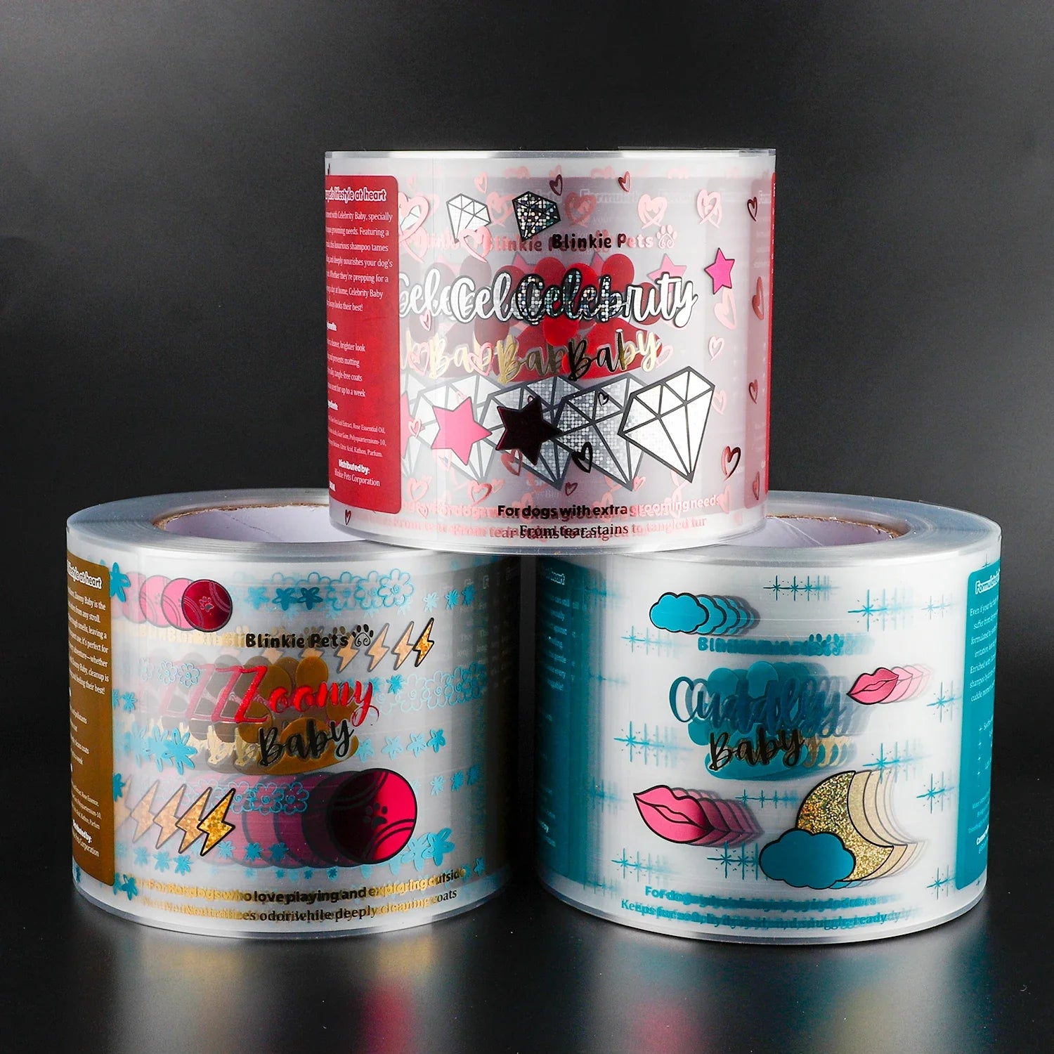 Waterproof Clear Pet Paper Label Stickers Transparent Labels Stickers for Food Container Bottles Packaging Labels Sticker Roll