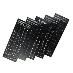 Laptop Keyboard Stickers Custom Language Azerty Keyboard Letter Stickers Spanish Arabic French PC Universal Keyboard Stickers