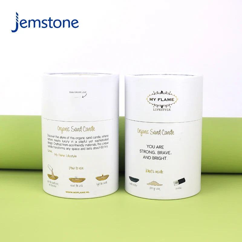 Printed Recyclable Luxury Kraft Cardboard Rose Gold Candle Paper Tube Craft Paper Tube Cylinder Packaging Boxes for Candle