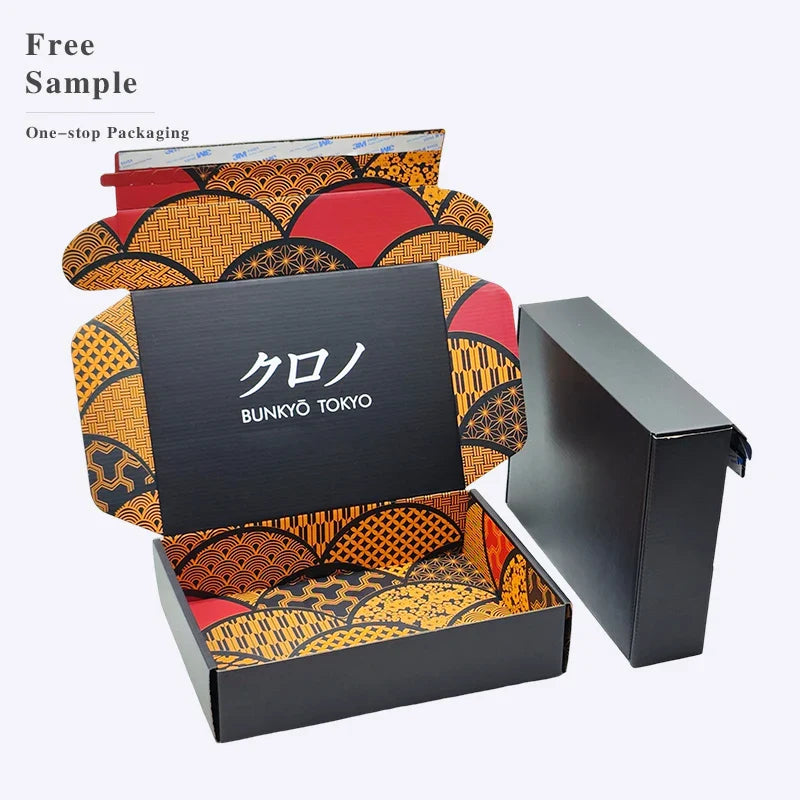 Customize Corrugated Cardboard Carton Craft Mailer Shipping Mail Packaging Boxes for Small Business With Logo Zipper Packaging