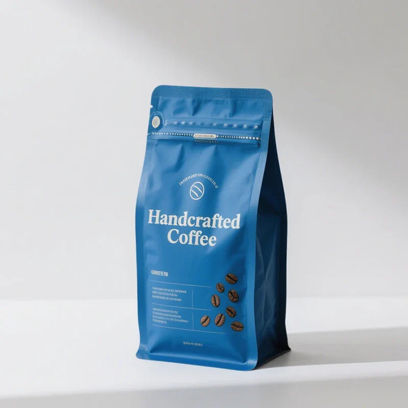 Wholesale 12OZ Aluminum Foil Empty Plastic Matte Outside Coffee Bean Powder Pouches With Valve