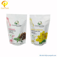 Stand up Pouches Bags Powder Packaging Tea Plastic Food Grand Packaging Customized Can Customized PE Digital Printing Zipper Top