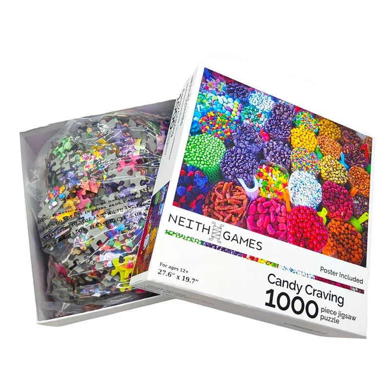 Cheap Price Recyclable Cardboard Jigsaw Puzzle Christmas Custom Kids Jigsaw Puzzles 1000 Pieces Adult