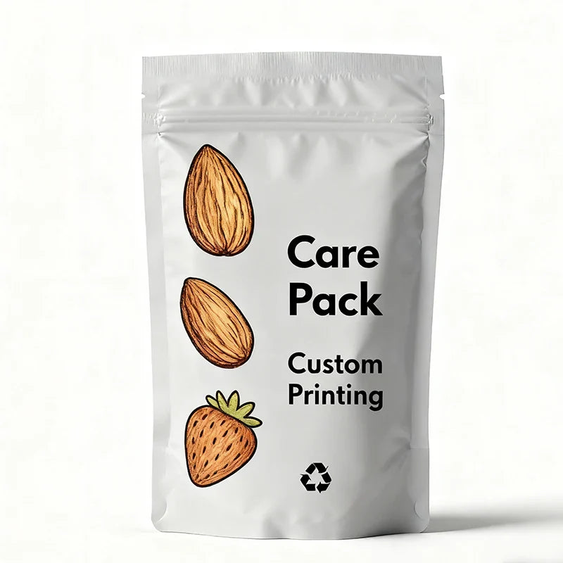 Customized Plastic Food Seal Foil Pouches for Snack Flexible PLA Materials Dried Fruit Zipper Nut Biscuit Packaging Bags