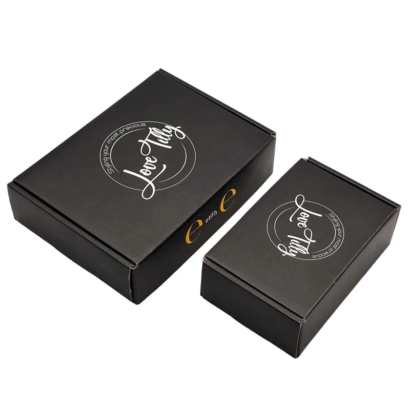 Custom Scatola Per Pacchi Personalizzate Branded Black Mailing Shipping Corrugated Verpackung Emballage Carton Underwear Box