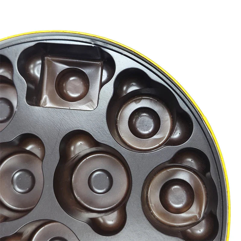 Custom Plastic Tray Circular Chocolate Macaron Gift Boxes Round Paper Packaging Box Valentine Chocolate Candy Box