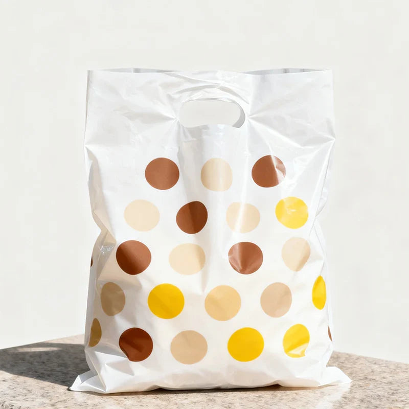 Thank You Shopping Gift Carry Plastic Tote Packing Handbag Online Shop Boutique Handle Clothes PE Poly Packaging Bags