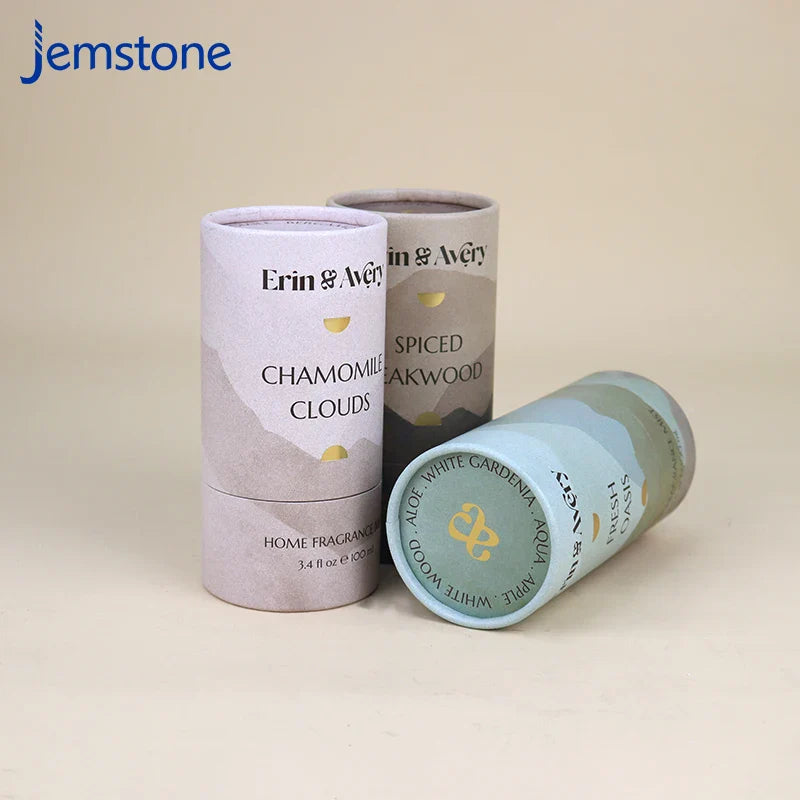 Custom Printed Cosmetic Cardboard Cylinder Powder Packaging Box Skincare Essential Oil Paper Tube for Perfume Bottle