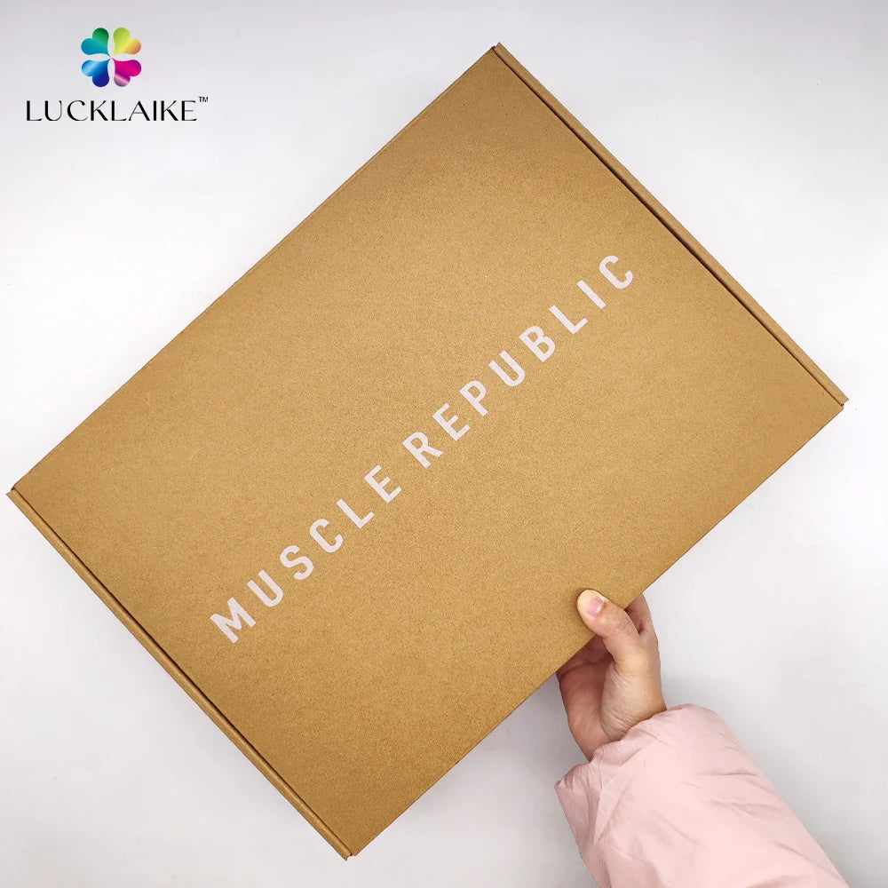 Custom Corrugated Recycled Brown Kraft Paper Folding Scarf Hat Pillow Socks Brand Carton Gift Boxes Package for Shipping