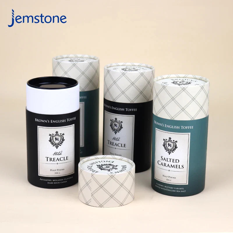 Eco Friendly Custom Print Logo Food Grade Tea Coffee Tube Spice Packaging Powder Cylinder Paper Tube Packaging