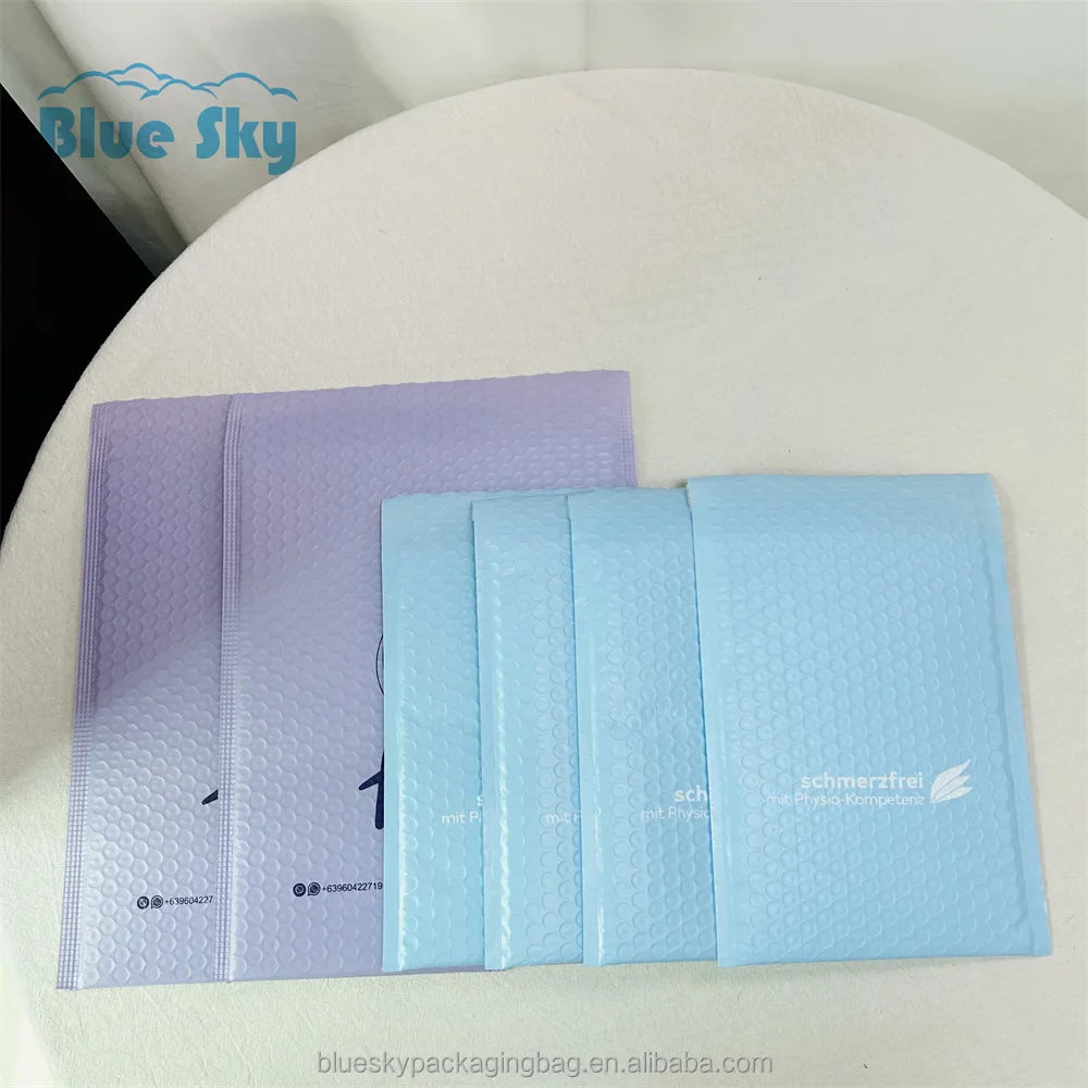 Blue Bubble Wrapping Bags - Lightweight Protective Packaging Mailer for Shipping, Storage & Moving