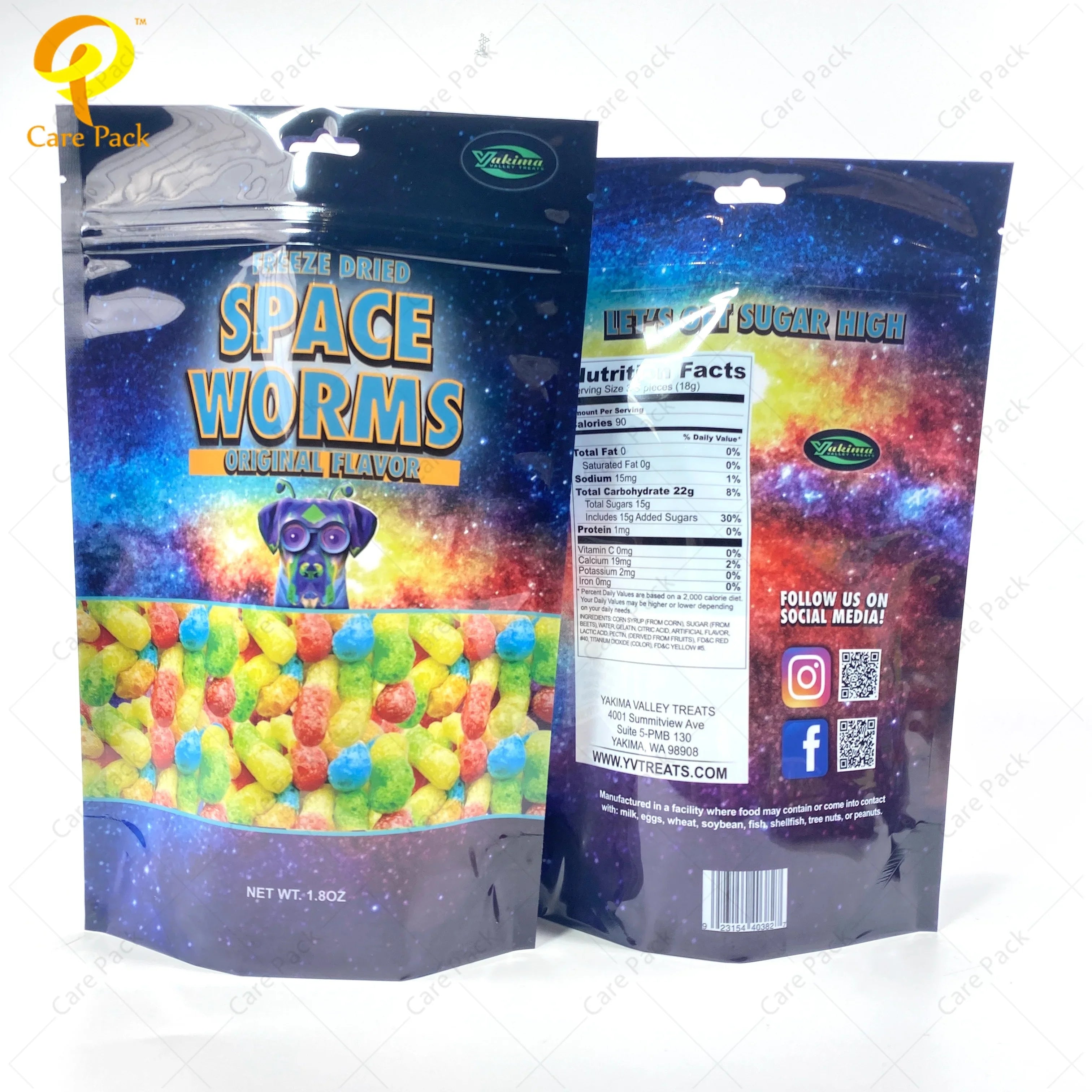 Custom Food Packaging Waterproof Biodegradable Plastic Aluminum Foil Bags Zip Lock Doypack Stand up Stand up Pouch