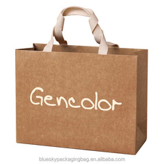 OEM/ODM Customized Brand Brown Paper Bags for Food Shopping Bag with Own logo Kraft Paper Bag Eco Friendly Tote Bag with Handle