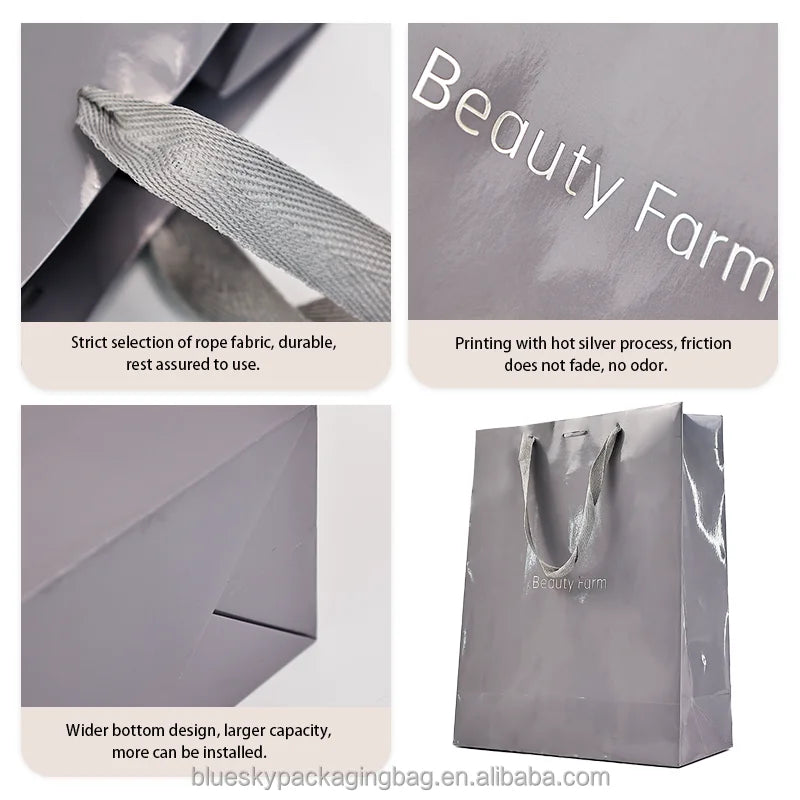 Extra Large Capacity Shopping Paper Bag with Reinforced Handle - Wholesale for Supermarkets, Clothing Stores