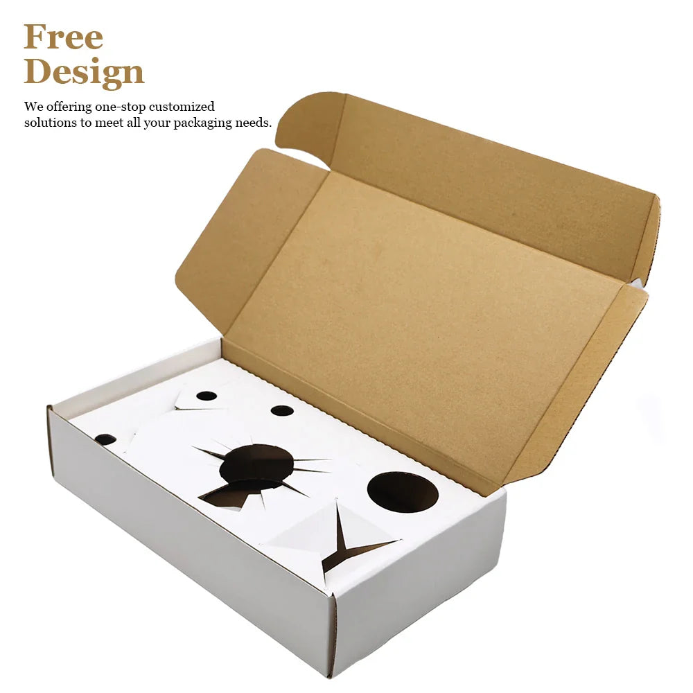 Custom Luxury Eco-Recycled Corrugated Mailer Cosmetic Set Carton Cardboard Box Packaging Shipping Paper Boxes with Insert