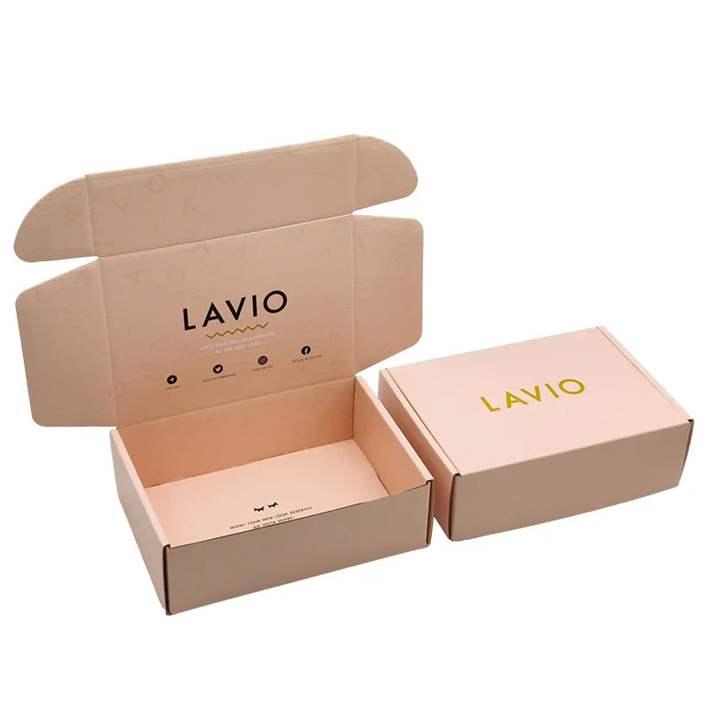 Wholesale Luxury Gold Foil Design Printed Custom Matte Grey Corrugated Cardboard Shipping Clothing Packing Box