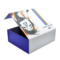 Custom Luxury Men Woman Magnet Closure Folding Cardboard Shoe Gift Paper Boxes White Magnetic Box Packaging for Present