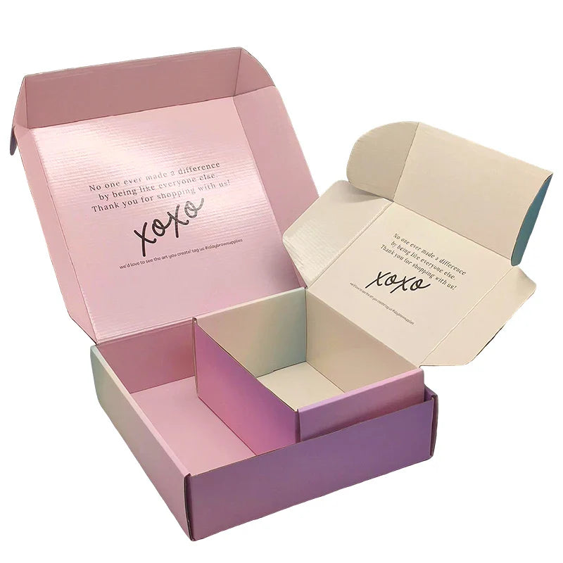 Wholesale Corrugated Packaging Shipping Boxes Custom logo Reusable Self Sealing Mailer Paper Cardboard Box with Tear Strip