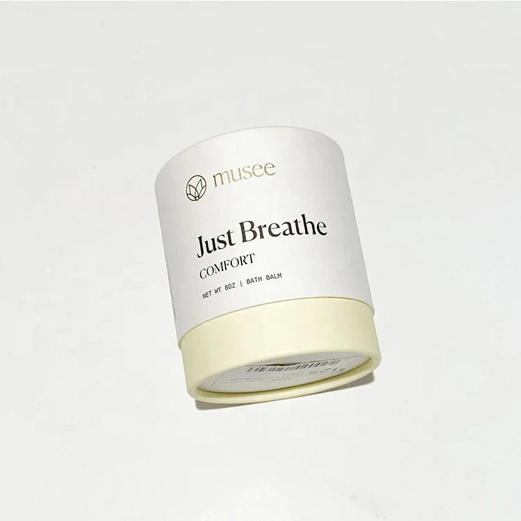 Exfoliant Package Tube Round Box White Printed Packaging Cardboard Bathbomb Boxes for Skin