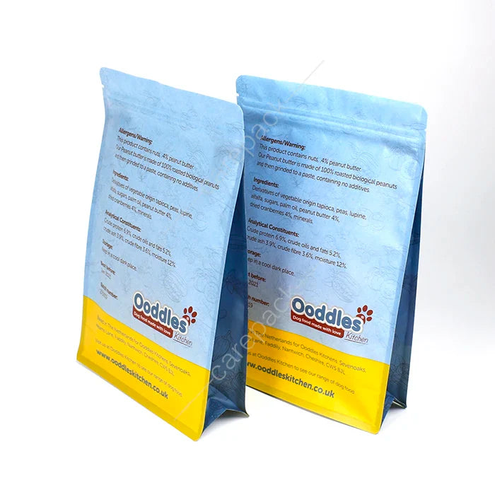 New Design Pouch Wholesale Snack Bag Recyclable Zipper Eight Side Seal Bag Pet Treat Dog Cat Food Edible Coffee Bean Waterproof