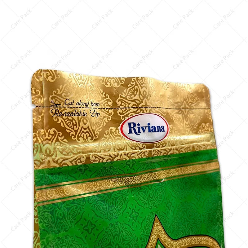 Customized Wholesale Coffee Plastic Tea Coffee Bean Flat Bottom Stand up Packaging Bag With Zipper 1kg