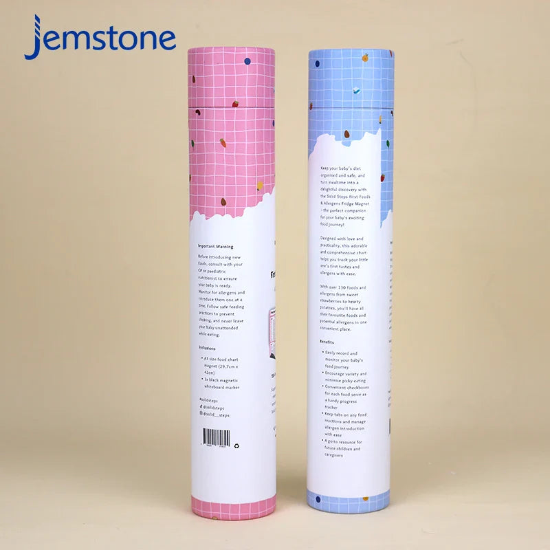 Custom Eco-friendly Luxury Kraft Food Tracker Cylinder Paper Tube Packaging Round Tea Coffee Cardboard Tube Packaging