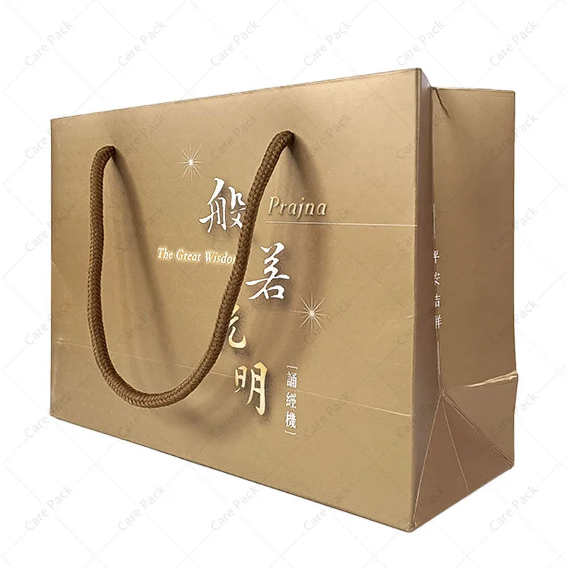 Custom Printing Cardboard Shopping Packaging Bag Recyclable Rigid Fancy Paper Apparel Carrier Bag Cardboard Paper Packaging