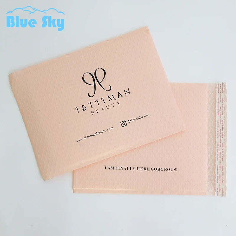 Easy Tear Notch Poly Mailers Custom Printed  Self-Seal Poly Mailers for Clothing Apparel Recycled Bubble Poly Mailers Bag