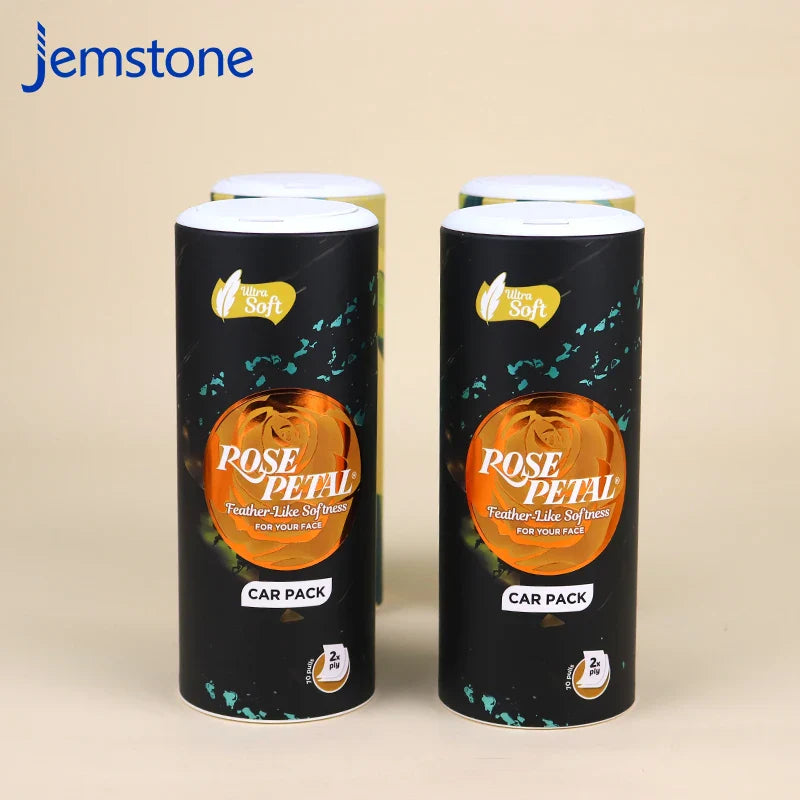 Eco Friendly Custom Print Food Kraft Cardboard Tube Packaging Essential Oil Cylinder Tissue Paper Tube Cylinder Tissue Box