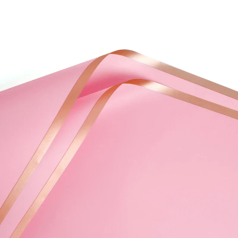 Korean Bouquet Wrapping Paper Flower Phnom Penh Jelly Film Waterproof Translucent Gold Edge Luxury Wrapping Paper for Flowers