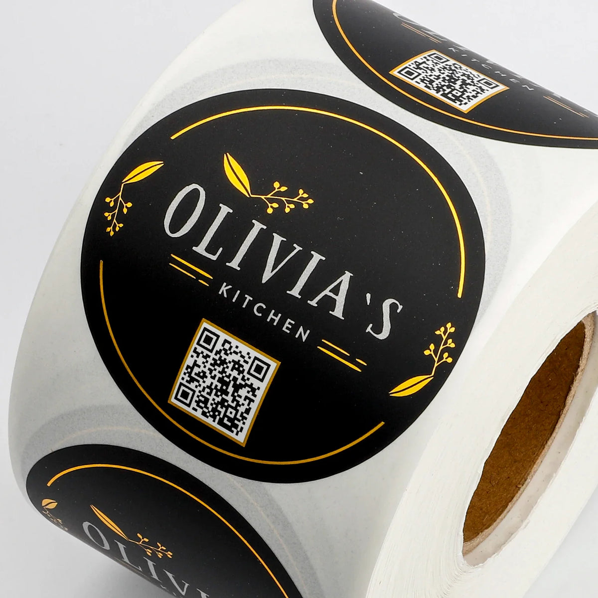 Personalized Logo Food Sticker Printing Self Adhesive Vinyl Round Waterproof Custom Packaging Roll Sticker Label for Bottle