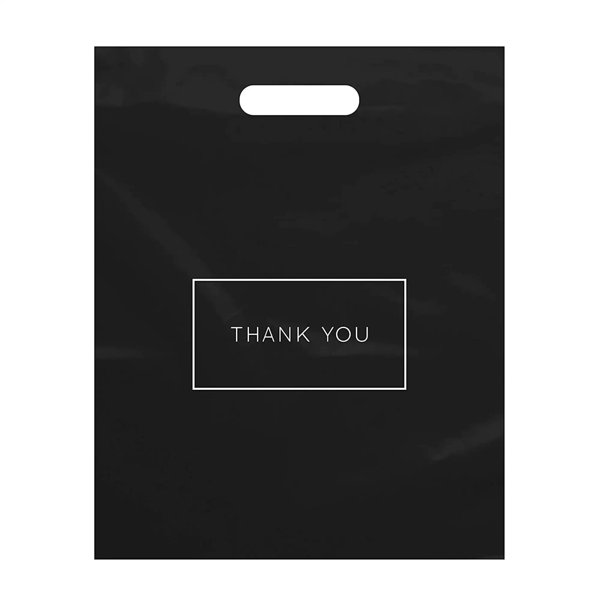 Plastic Bags for Business Small Merchandise Shopping Bags Retail Die Cut Handle Bags
