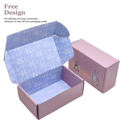 Custom Corrugated Mailer Cardboard Hot Stamping Pink Shipping Boxes for Clothing Shoe Perfume Packaging Paper Boxes for Business