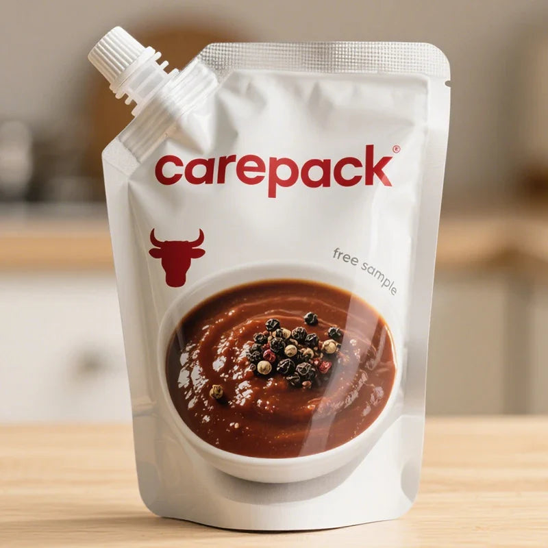 Wholesale Stand up Pouch for Ketchup Peanut Butter Sauce Tomato Paste Sauce Reusable Spout Pouches With Spout