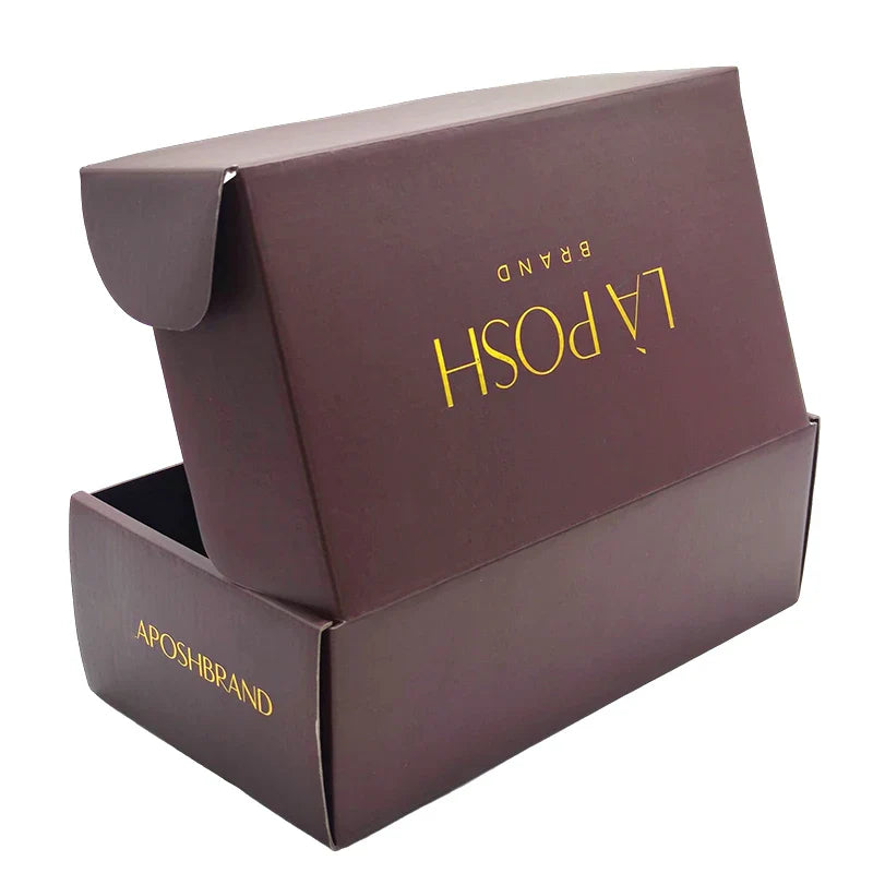 Custom Corrugated Mailer Gift Fold Box Oem Factory Gym Clothing Package Shipping Mailing Boxes With Thank You Card and Paper Bag