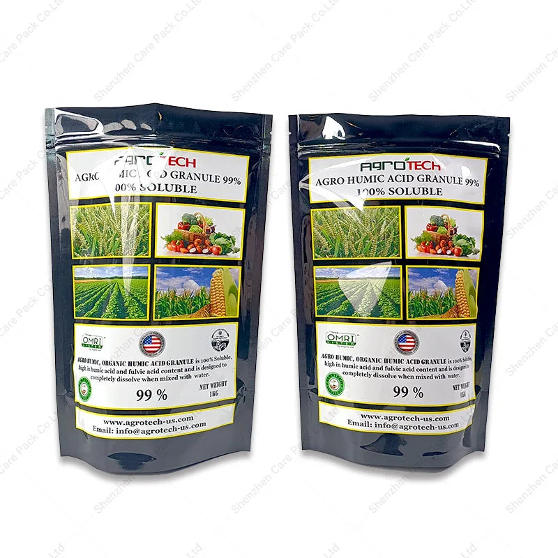 Customized 250g 500g Bags for Fertilizer Seeds Grain Zipper Aluminum Foil Agricultural Seed Stand up Packaging Mylar Bag