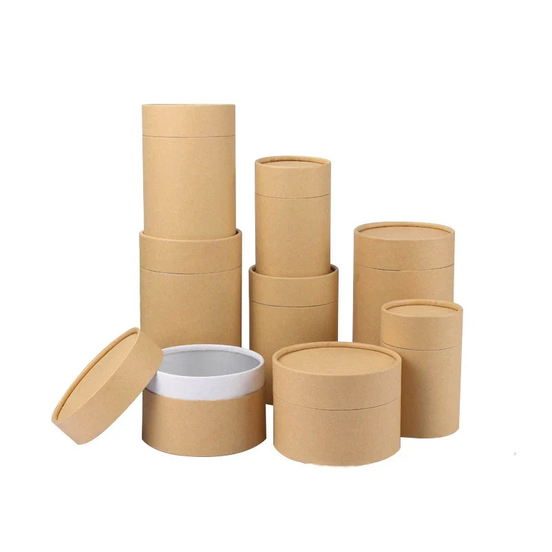 Custom Eco Friendly Luxury Tea Cylinder Tube Box Packaging Cardboard Wholesale Cosmetic Kraft Paper Tube