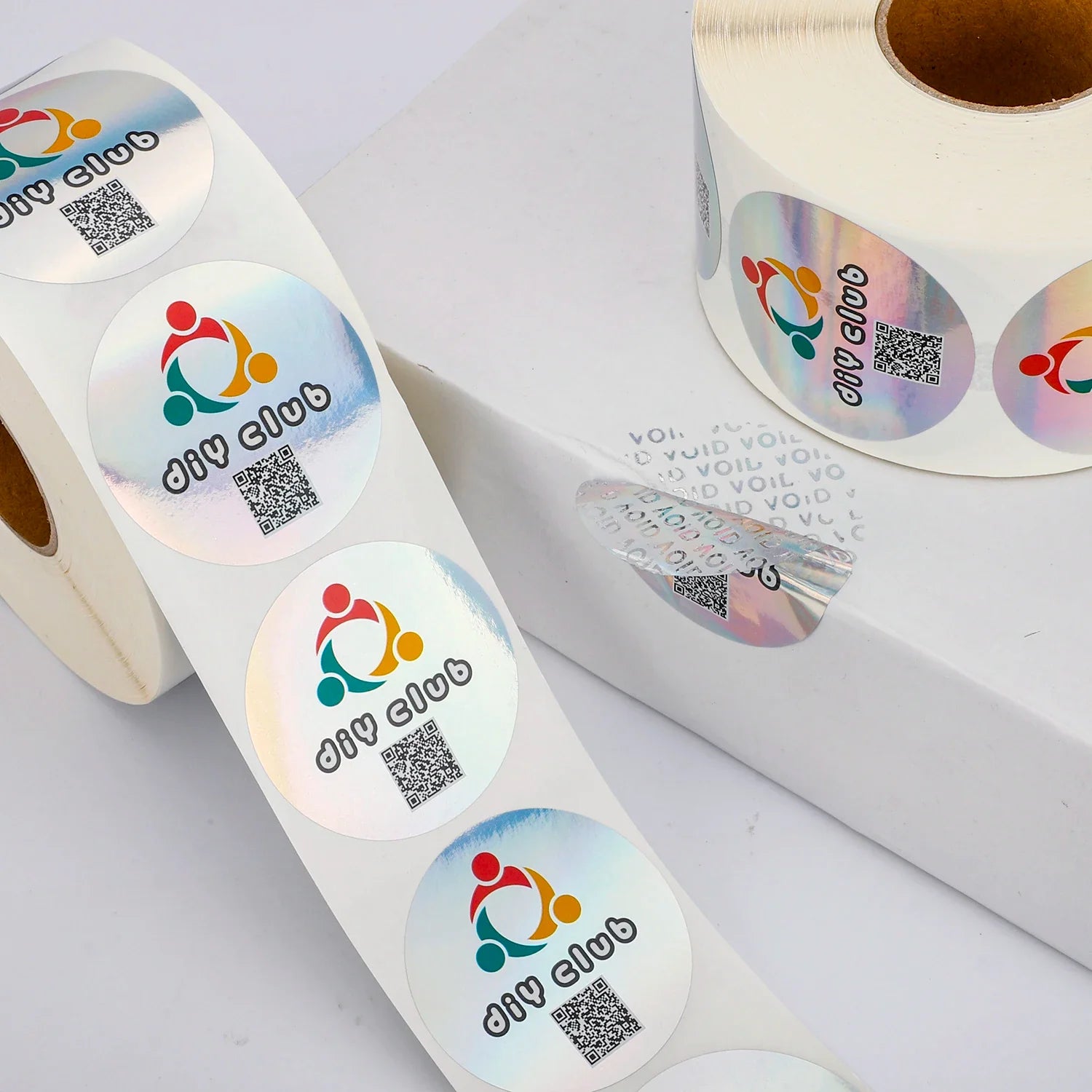 Custom Printing Adhesive Round Holographic Security Warranty Seal Void Stickers Roll Hologram Label for Packaging Security