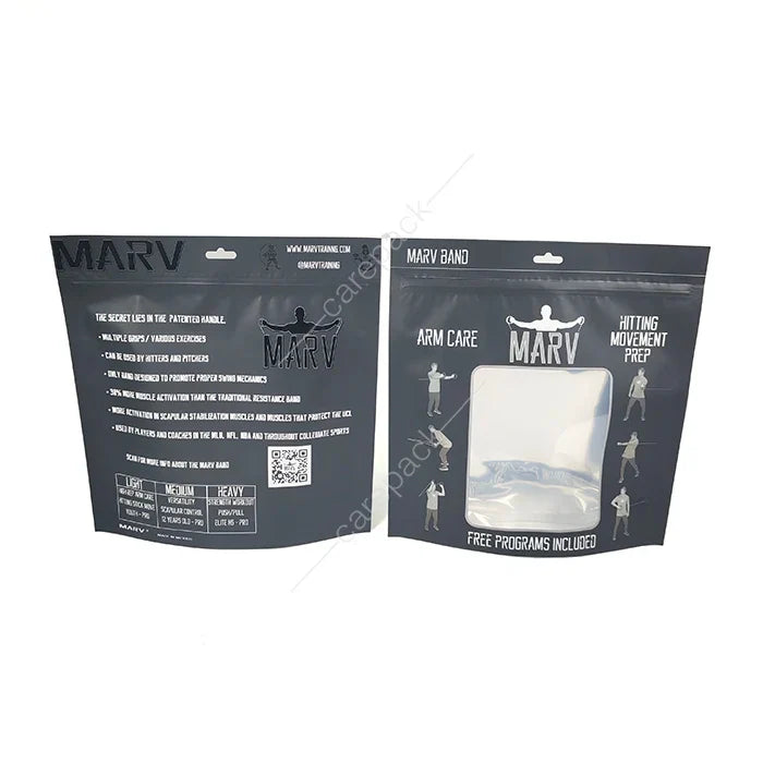 Mylar Bags for Fitness Gear Consumer Electronics Promotion Display Packaging Mylar Zipper Bag Custom Plastic Food PE Zipper Top