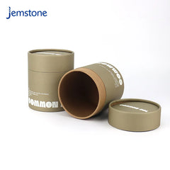 Custom Logo Food Loose Tea Coffee Cylinder Packaging Box Candle Jar Round Cardboard Tube Luxury Aromatherapy Kraft Paper Tube