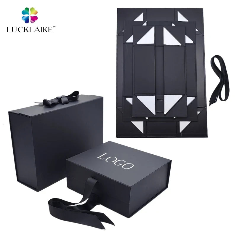 Customized Logo Luxury Cardboard Collapsible Folding Rigid Paper Packaging Magnetic Closure Gift Package Boxes