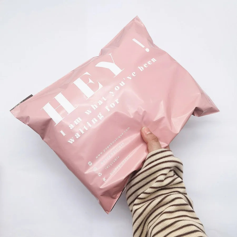 Heavy Duty Waterproof Plastic Shipping Bags - 0.1mm Thick PE Poly Mailers with Bubble Lining for Clothes & Electronics